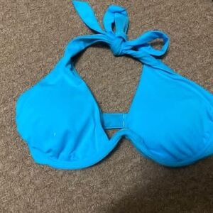 Bright Blue Halter Bikini Top